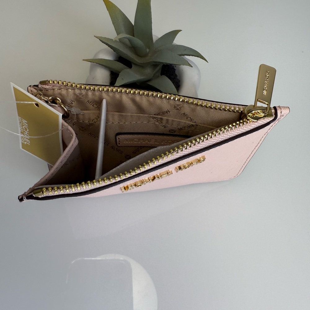 MICHAEL KORS Hamilton Small Satchel & Zip Coinpouch Set in Powder Blush NWT - Picture 13 of 15